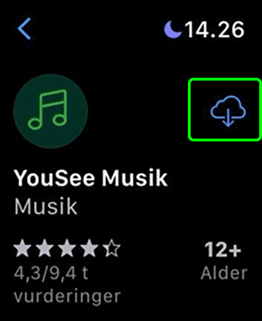YouSee musik via Apple Watch 2 1