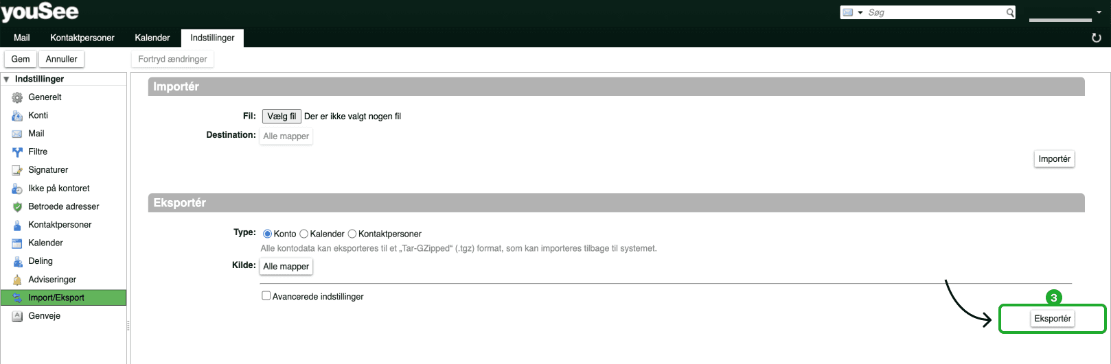 Eksporter uden tandhjul - Step 3