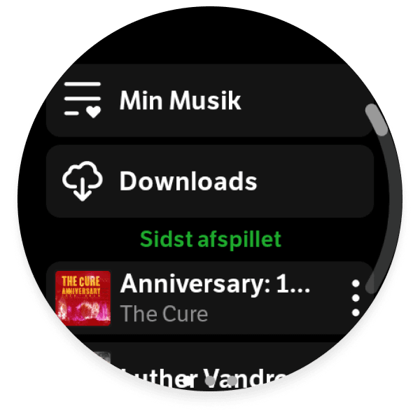 Musik-App forside klar til brug